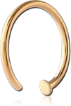 Gold PVD 18K Coated Surgical Steel Grade 316L Open Nose Ring