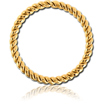 Gold PVD Coated Surgical Steel Grade 316L Seamless Ring