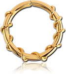 Gold PVD Coated Surgical Steel Grade 316L Seamless Ring