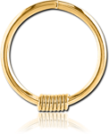 Gold PVD Coated Surgical Steel Grade 316L Seamless Ring