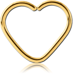 Gold PVD Coated Surgical Steel Grade 316L Open Heart Seamless Ring