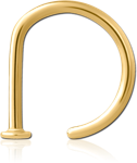 Gold PVD Coated Surgical Steel Grade 316L Open Nose Ring