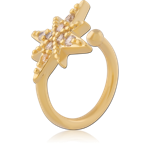 Gold PVD Coated Surgical Steel Grade 316L Open Nose Ring