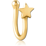 Gold PVD Coated Surgical Steel Grade 316L Nose Clip