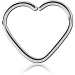 Surgical Steel Grade 316L Open Heart Seamless Ring