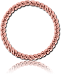 Rose Gold PVD Coated Surgical Steel Grade 316L Seamless Ring