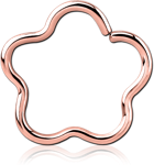 Rose Gold PVD Coated Surgical Steel Grade 316L Open Flower Seamless Ring