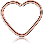 Rose Gold PVD Coated Surgical Steel Grade 316L Open Heart Seamless Ring