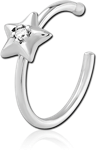 Surgical Steel Grade 316L Jeweled Open Nose Ring