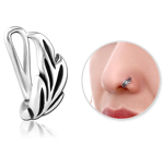 Surgical Steel Grade 316L Nose Clip - Leaf