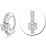 Surgical Steel Grade 316L Jeweled Nose Ring Clicker