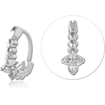 Surgical Steel Grade 316L Jeweled Nose Ring Clicker