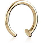 Zircon Gold PVD Coated Surgical Steel Grade 316L Open Nose Ring