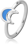 Surgical Steel Grade 316L Seamless Ring - Crescent