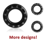 Black PVD Coated Surgical Steel Grade 316L Laser Etched Smooth Segment Ring