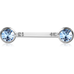 Sterile Bioflex® Push Fit Jeweled Nipple Barbell - Rounds