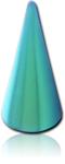 ANODISED TITANIUM ALLOY GRADE TI 6Al-4V ELI F136 MICRO LONG CONE