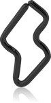 BLACK PVD COATED SURGICAL STEEL GRADE 316L OPEN BOLT CONTINUOUS RING