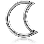 Surgical Steel Grade 316L Open Seamless Ring - Moon