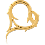 Gold PVD Coated Surgical Steel Grade 316L Hinged Segment Clicke
