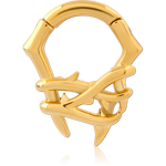 Gold PVD Coated Surgical Steel Grade 316L Hinged Segment Clicke