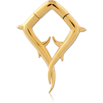 Gold PVD Coated Surgical Steel Grade 316L Hinged Segment Clicke