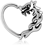Surgical Steel Grade 316L Open Heart Seamless Ring