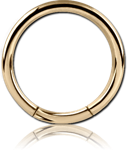 Zircon Gold PVD Coated Surgical Steel Grade 316L Smooth Segment Ring