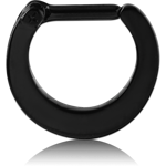 BLACK PVD COATED SURGICAL STEEL GRADE 316L HINGED SEPTUM CLICKER