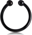 BLACK PVD COATED SURGICAL STEEL GRADE 316L FAKE SEPTUM RING