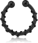 BLACK PVD COATED SURGICAL STEEL GRADE 316L FAKE SEPTUM RING