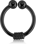 BLACK PVD COATED SURGICAL STEEL GRADE 316L FAKE SEPTUM RING