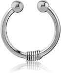 Sterile Surgical Steel Grade 316L Fake Septum Ring - Brab Wire