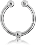 Sterile Surgical Steel Grade 316L Fake Septum Ring - Middle Ball