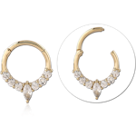 14 KARAT GOLD YELLOW JEWELED MULTI PURPOSE CLICKER