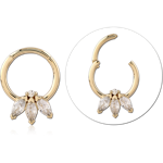 14 KARAT GOLD YELLOW JEWELED MULTI PURPOSE CLICKER
