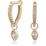 14 KARAT GOLD YELLOW JEWELED MULTI PURPOSE CLICKER