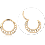 14 KARAT GOLD YELLOW SEAMLESS HINGED CLICKER