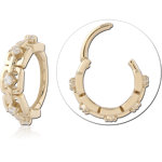 14 KARAT GOLD YELLOW SEAMLESS HINGED CLICKER