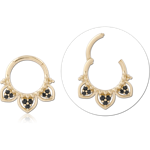 14 KARAT GOLD YELLOW SEAMLESS HINGED CLICKER