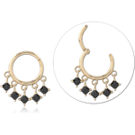 14 KARAT GOLD YELLOW SEAMLESS HINGED CLICKER