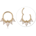 14 KARAT GOLD YELLOW SEAMLESS HINGED CLICKER