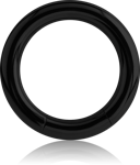 BLACK PVD COATED TITANIUM ALLOY SMOOTH SEGMENT RING