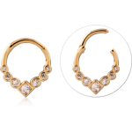 STERLING SILVER 925 18 KARAT GOLD YELLOW PLATED JEWELED MULTI PURPOSE CLICKER