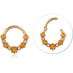 STERLING SILVER 925 18 KARAT GOLD YELLOW PLATED JEWELED MULTI PURPOSE CLICKER
