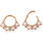STERLING 925 SILVER GOLD PLATED 18K JEWELED MULTI PURPOSE CLICKER