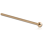 18 Karat Gold Yellow Straight Nose Stud 15mm