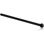 Black PVD Coated Surgical Steel Grade 316L Straight Nose Stud 15mm