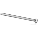 Surgical Steel Grade 316L Straight Disc Nose Stud 15mm