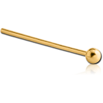 Gold Plated Sterling 925 Silver Straight Nose Stud